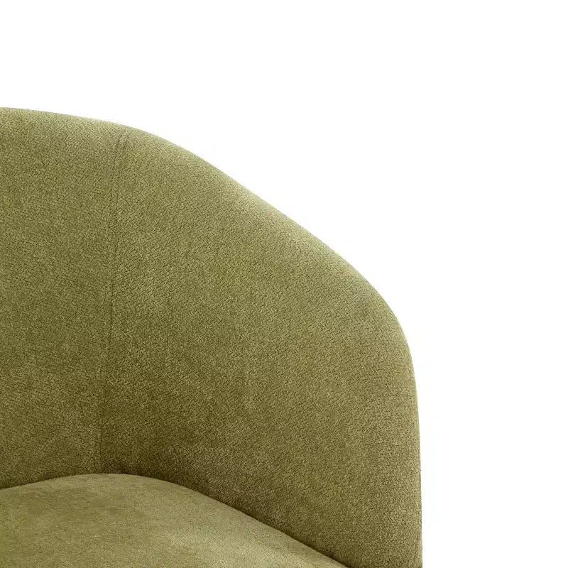 Fauteuil d’appoint moderne avec dossier arrondi et pieds en bois, revêtement en tissu doux, pour le salon ou le bureau