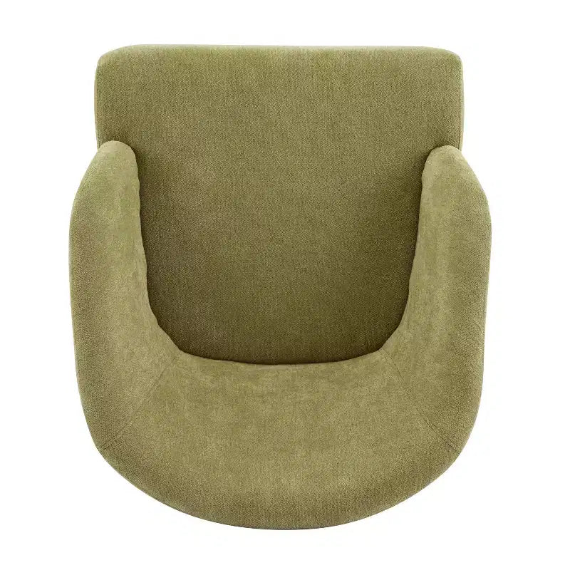 Fauteuil d’appoint moderne avec dossier arrondi et pieds en bois, revêtement en tissu doux, pour le salon ou le bureau
