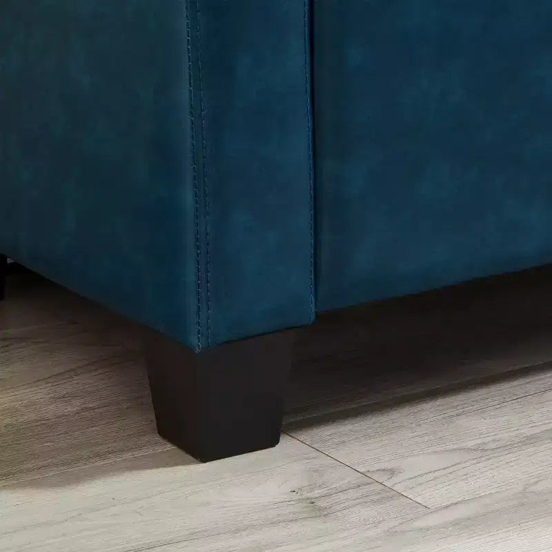 Banc de rangement moderne de 48 po en similicuir PU avec couvercle rabattable, pour le salon, la chambre ou l’entrée