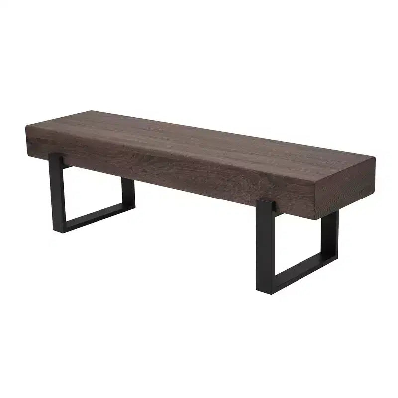 149,9 cm Sitzbank im Landhausstil mit MDF-Platte und Metallbeinen, vielseitig verwendbar