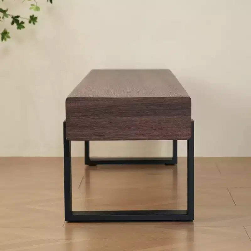 149,9 cm Sitzbank im Landhausstil mit MDF-Platte und Metallbeinen, vielseitig verwendbar