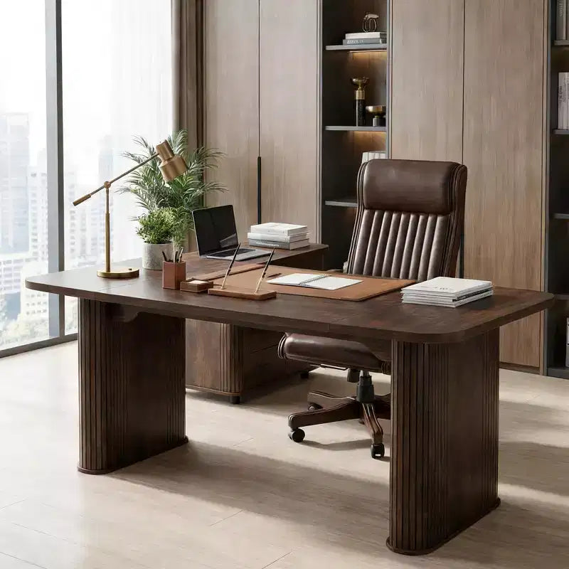 Mesa de comedor para 6-8 personas - Mesa de cocina moderna y larga de 62 con tablero grande y patas de pedestal resistentes, mesa de comedor rectangular