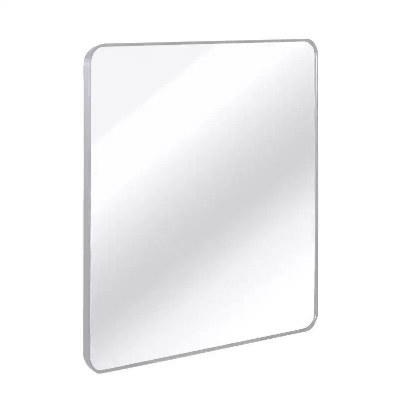 Quadratischer Badezimmerspiegel mit Metallrahmen zur Wandmontage