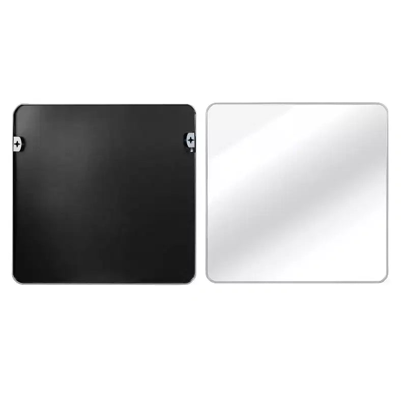 Quadratischer Badezimmerspiegel mit Metallrahmen zur Wandmontage
