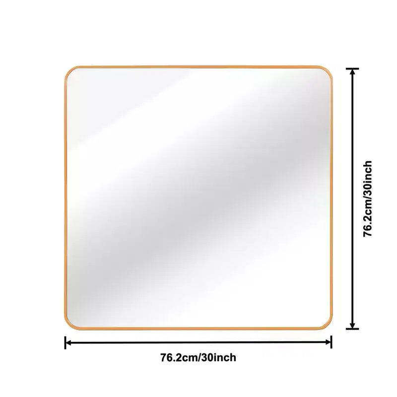 Quadratischer Badezimmerspiegel mit Metallrahmen zur Wandmontage