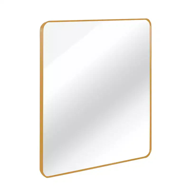 Quadratischer Badezimmerspiegel mit Metallrahmen zur Wandmontage