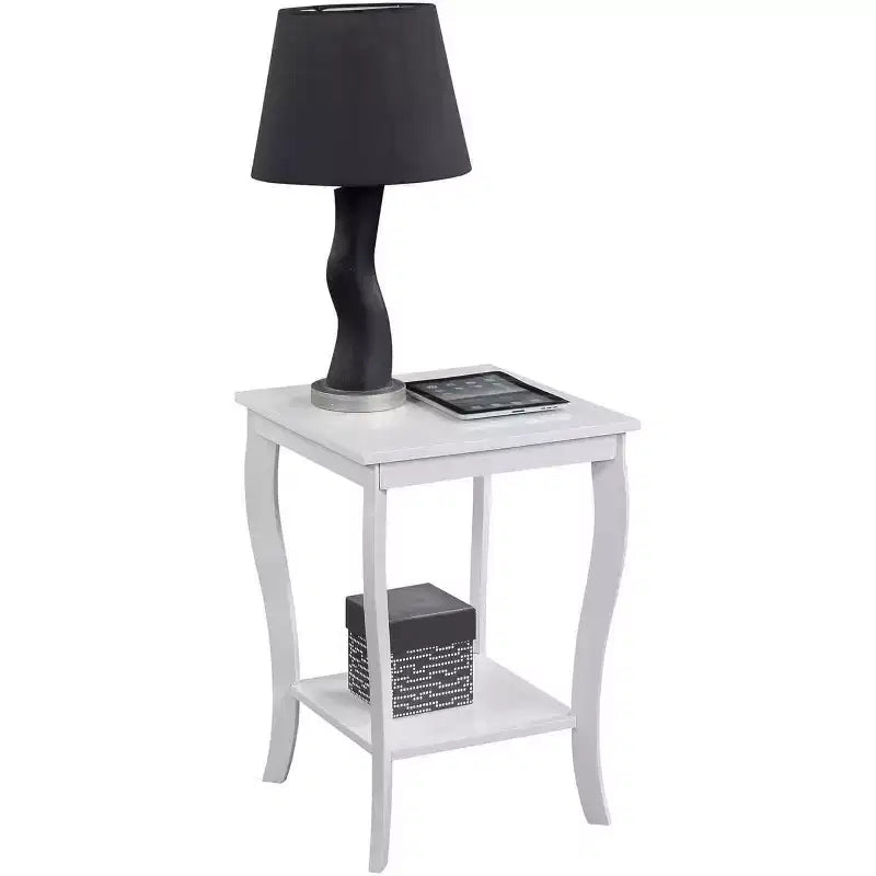 Quadratischer Beistelltisch mit Tischplatte aus Holz, 1-teilig