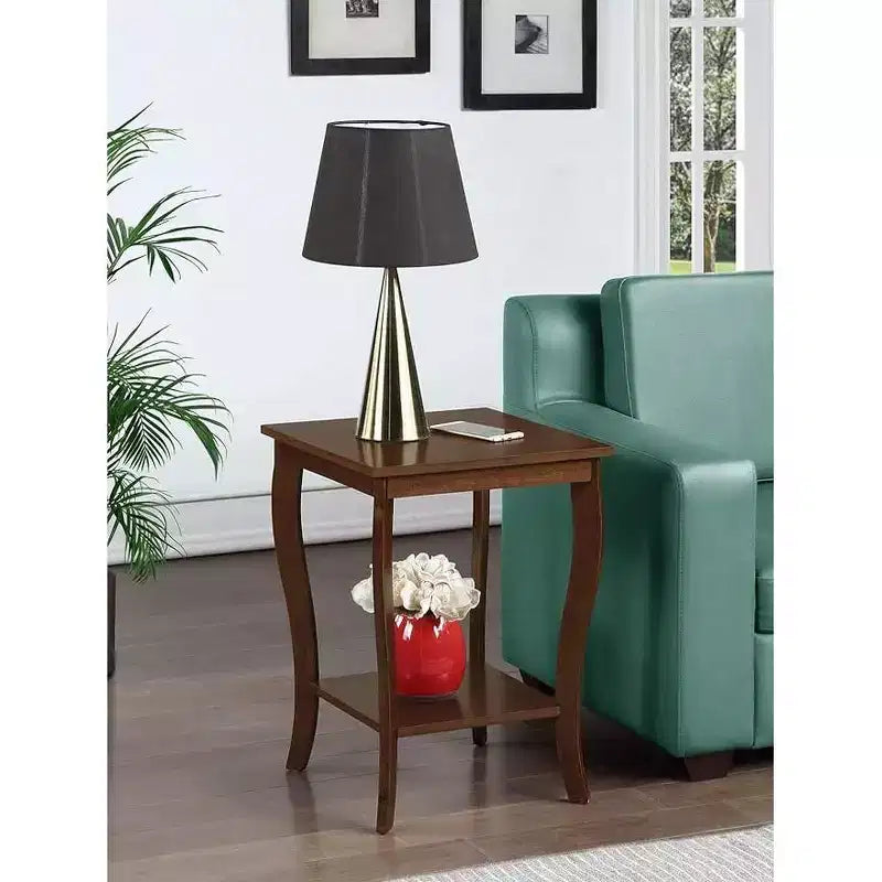 Quadratischer Beistelltisch mit Tischplatte aus Holz, 1-teilig