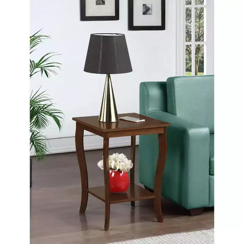 Quadratischer Beistelltisch mit Tischplatte aus Holz, 1-teilig