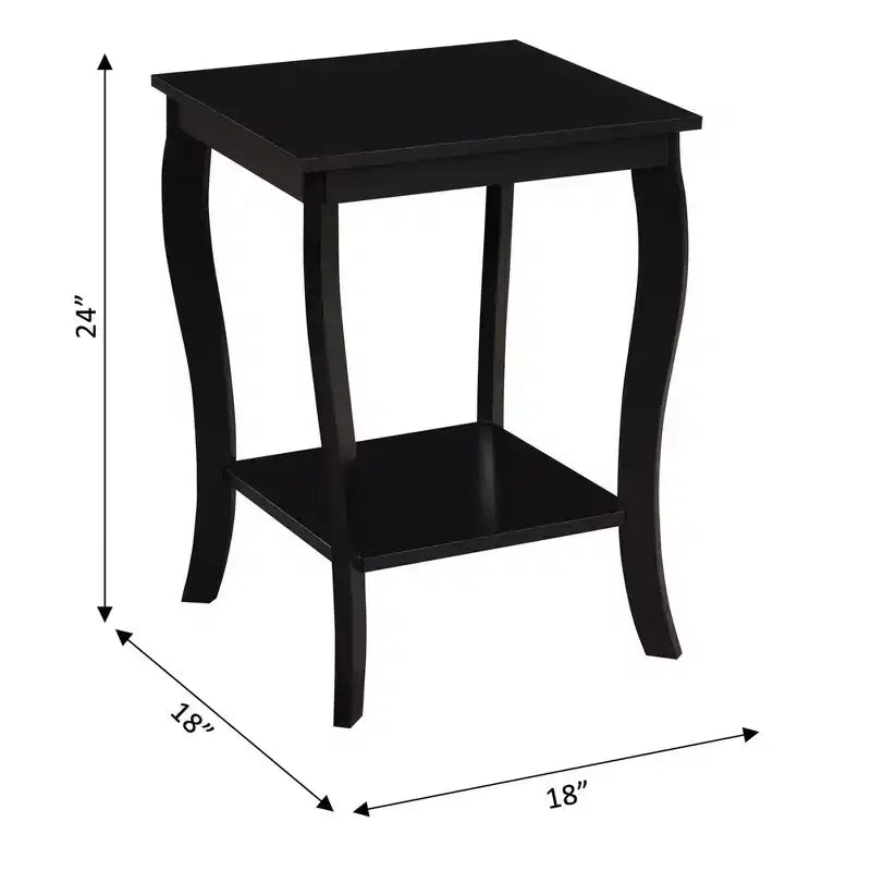 Quadratischer Beistelltisch mit Tischplatte aus Holz, 1-teilig