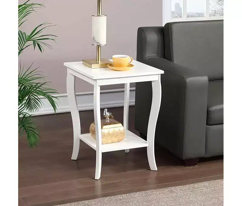 Quadratischer Beistelltisch mit Tischplatte aus Holz, 1-teilig
