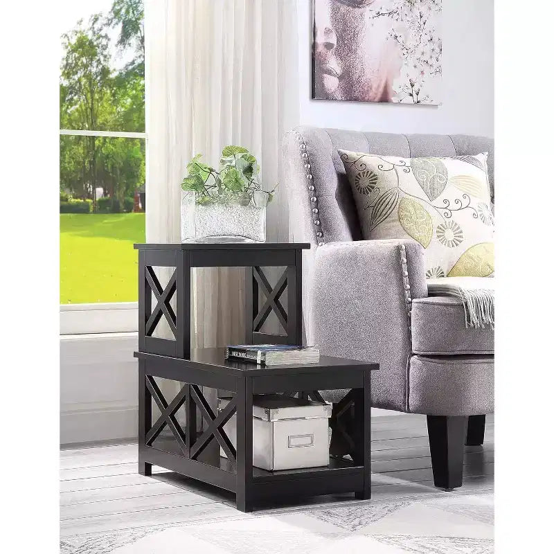 Table d’appoint avec plateau rectangulaire en bois, 1 pièce
