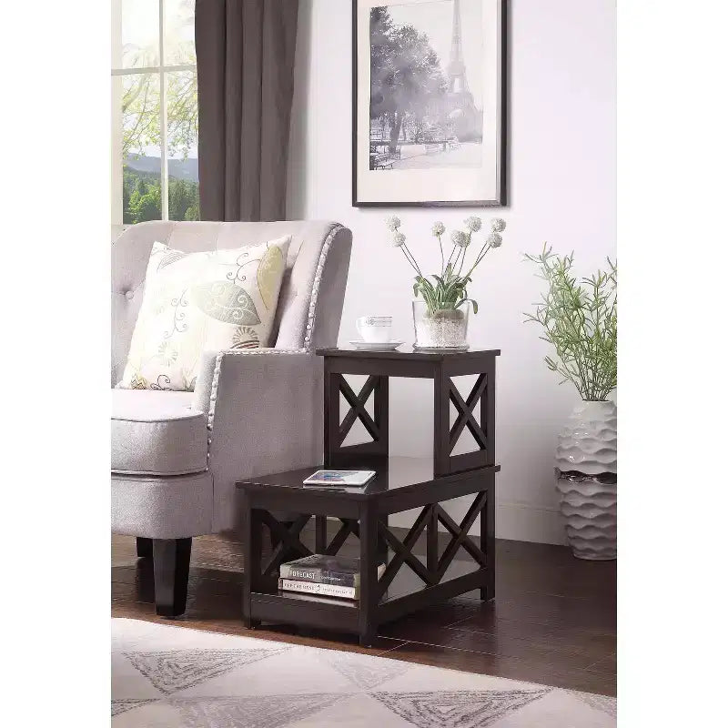Table d’appoint avec plateau rectangulaire en bois, 1 pièce