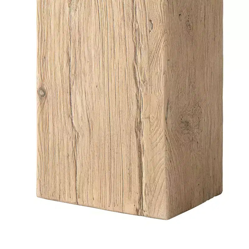 Console avec socle de 45 en orme massif recyclé