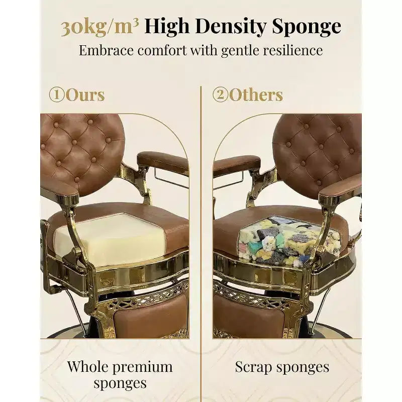 Vintage-Loungesessel mit verstellbarer Neigung, höhenverstellbar, um 360° drehbar, mit Kopfstütze und Fußstütze, Tragkraft 700 lbs