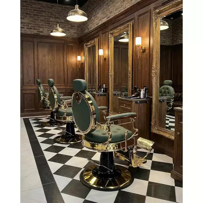 Vintage-Loungesessel mit verstellbarer Neigung, höhenverstellbar, um 360° drehbar, mit Kopfstütze und Fußstütze, Tragkraft 700 lbs