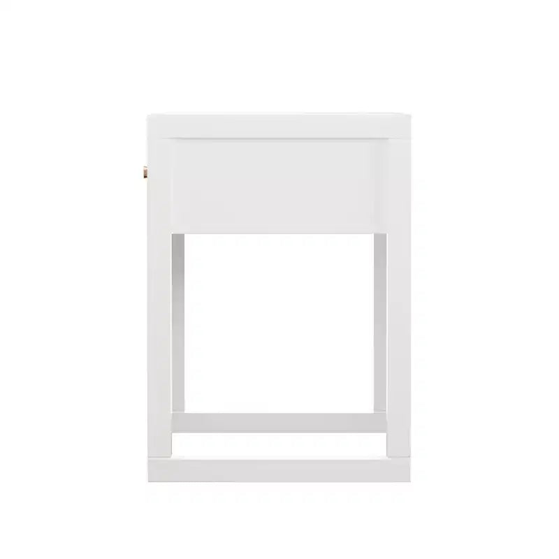 Minimalistischer Nachttisch mit Schublade, rund/zylinderförmig