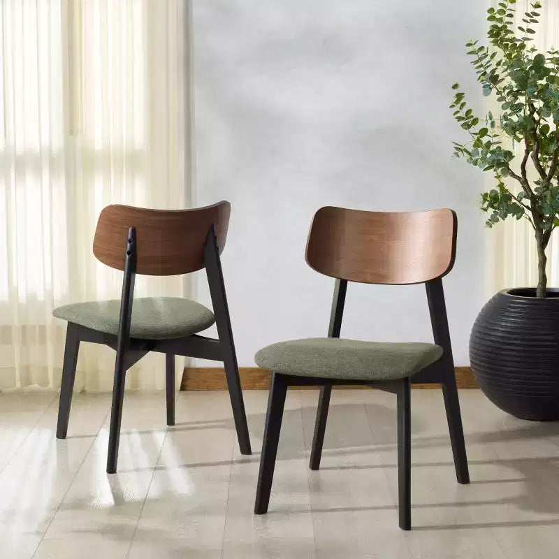 Chaise de salle à manger en bois (ensemble de 2)