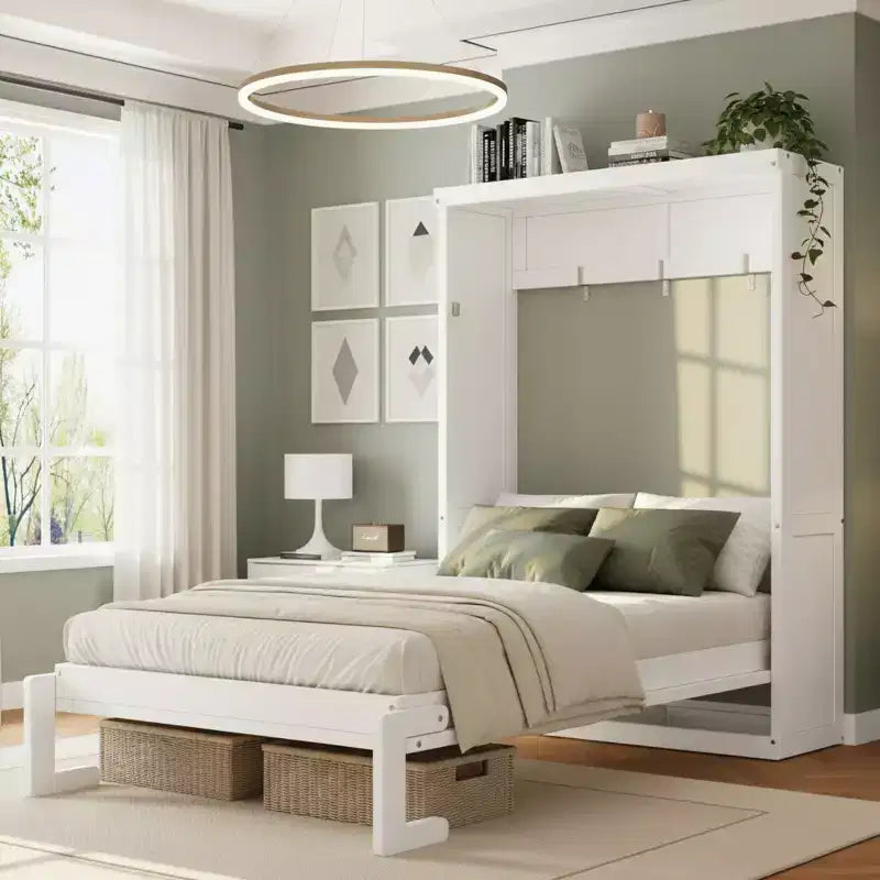 Cama abatible con armario plegable