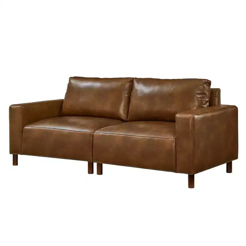 78.5 Mid-Century-Modern-Zweisitzer mit Kunstlederpolsterung