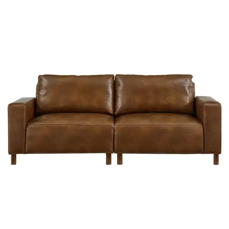 78.5 Mid-Century-Modern-Zweisitzer mit Kunstlederpolsterung