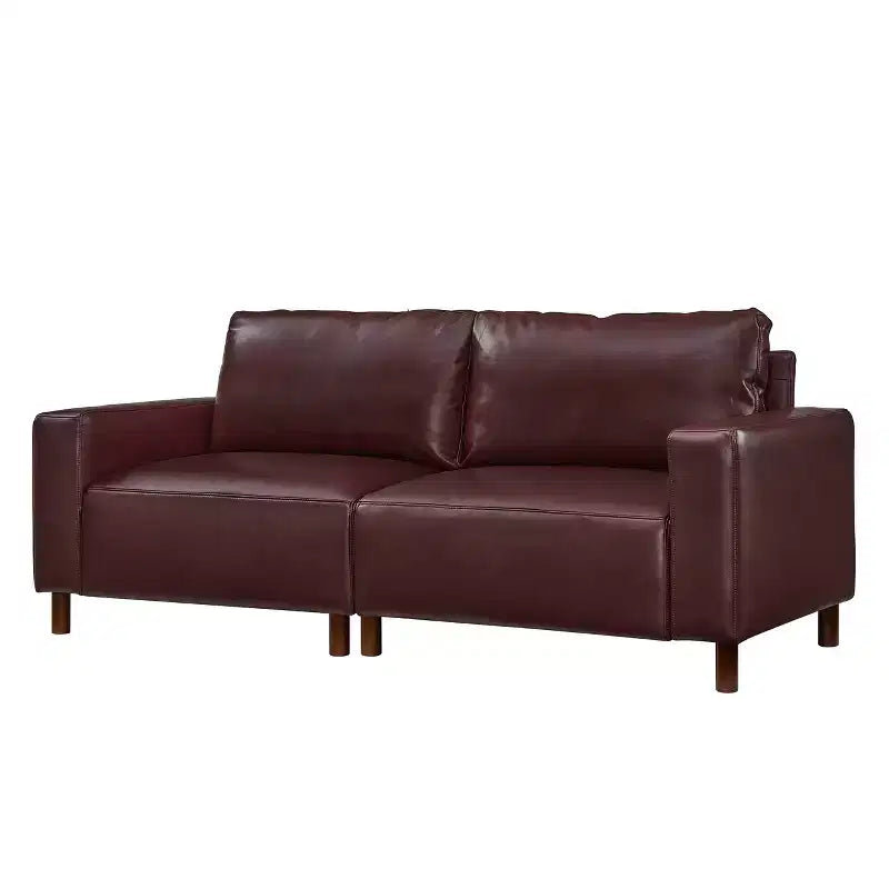 78.5 Mid-Century-Modern-Zweisitzer mit Kunstlederpolsterung