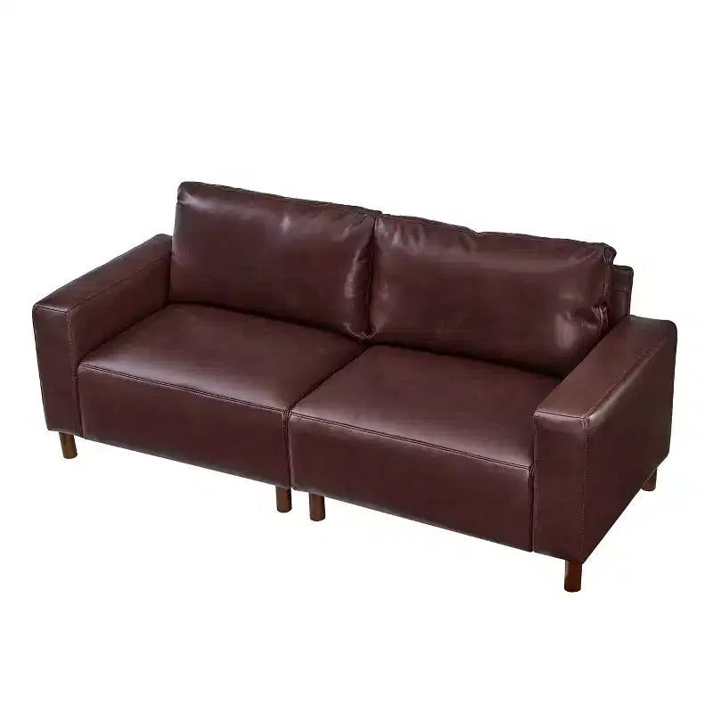 78.5 Mid-Century-Modern-Zweisitzer mit Kunstlederpolsterung