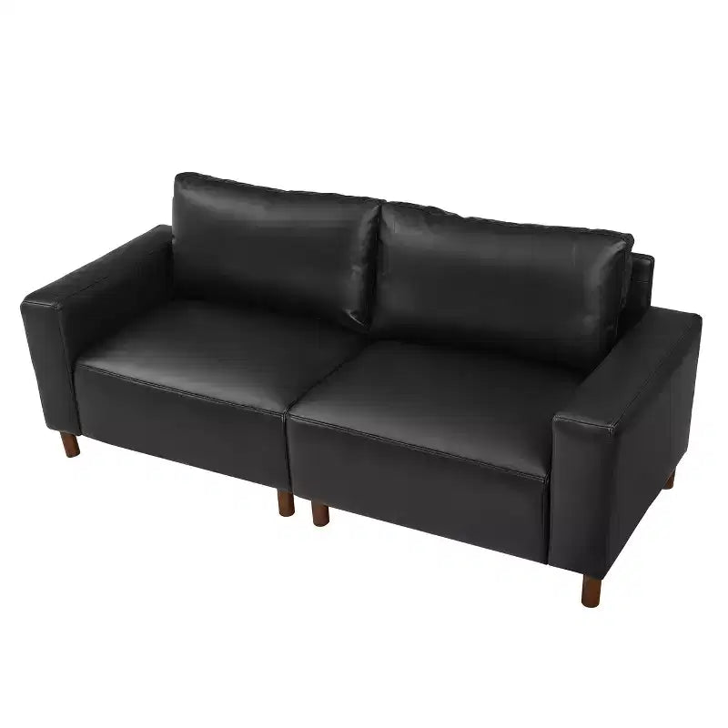 78.5 Mid-Century-Modern-Zweisitzer mit Kunstlederpolsterung