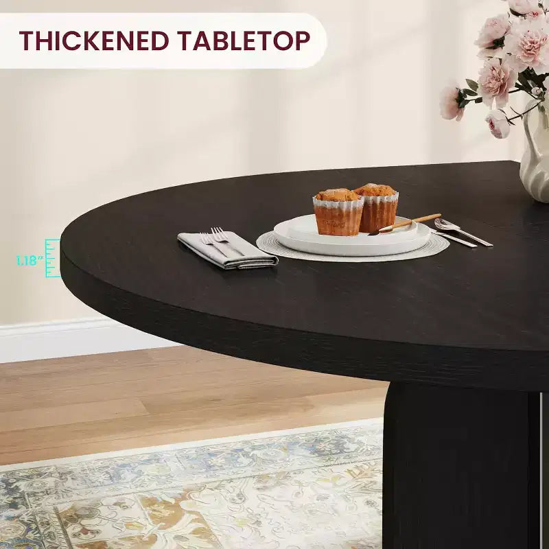 Table de salle à manger ronde extensible de 47-63 po pour 4-8 personnes, table de cuisine extensible en bois de style campagnard avec structure métallique, forme ovale peu encombrante pour appartement, gris rétro