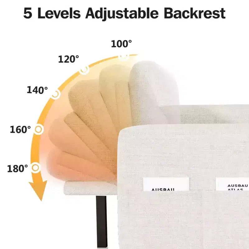 Sofá cama extraíble 2 en 1 con chaise longue con almacenamiento, sofá seccional de chenilla en C con puertos USB para sala de estar