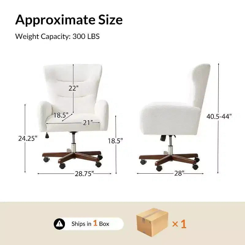 Bürostuhl mit verstellbarer Höhe und geschwungenen Armlehnen