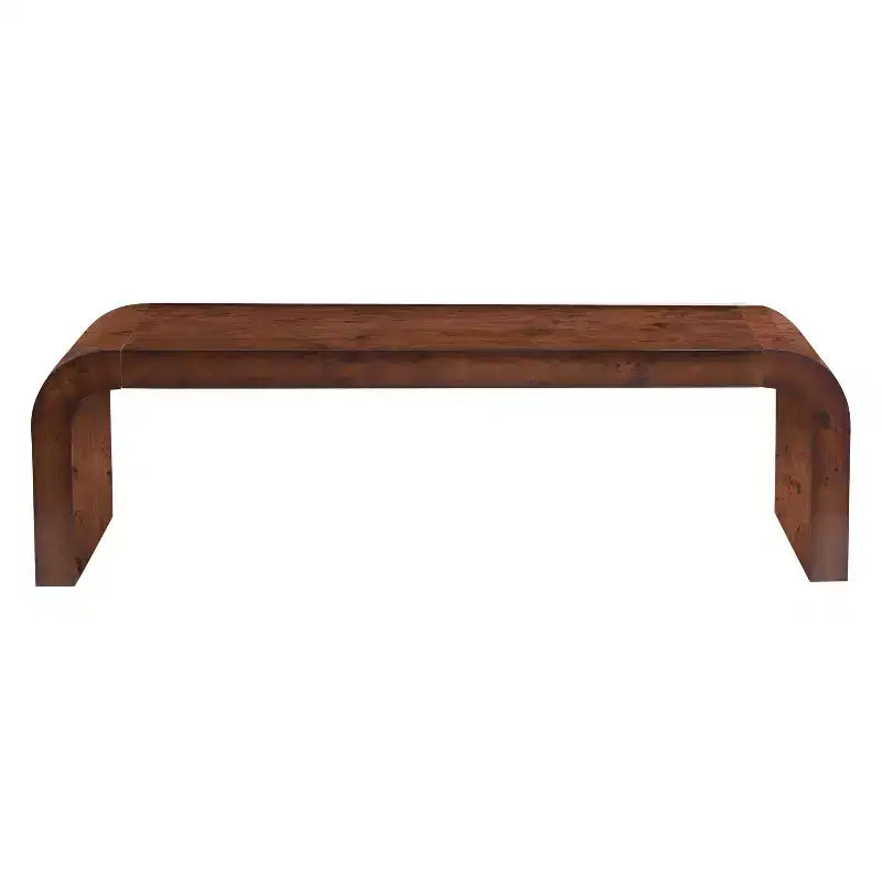 Mesa de centro moderna estilo cascada con bordes curvos