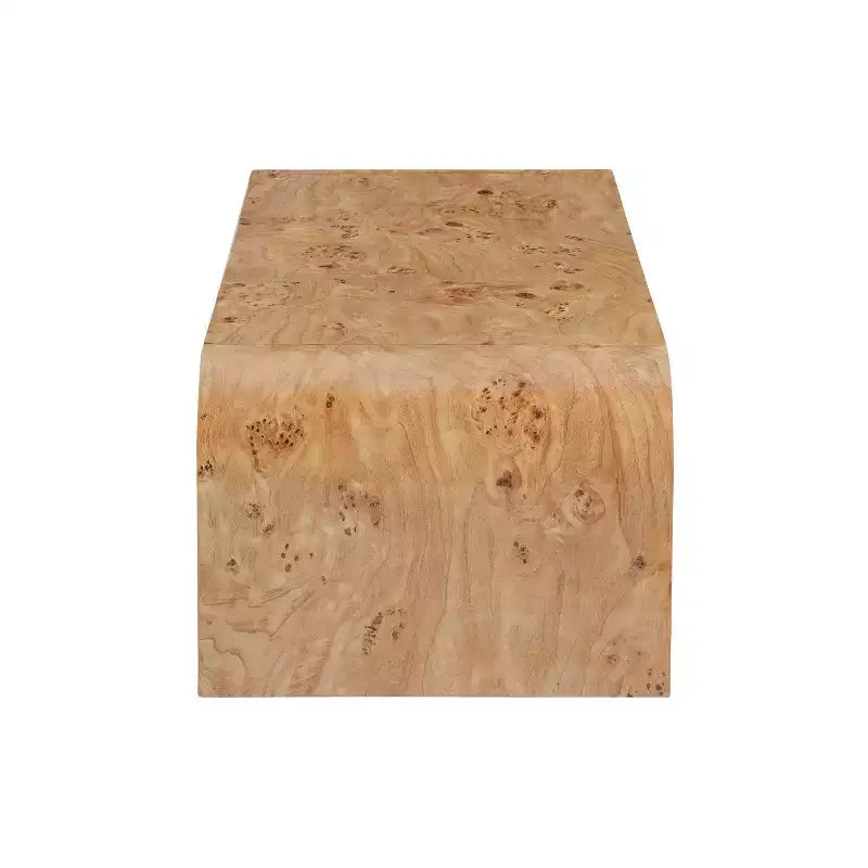 Mesa de centro moderna estilo cascada con bordes curvos