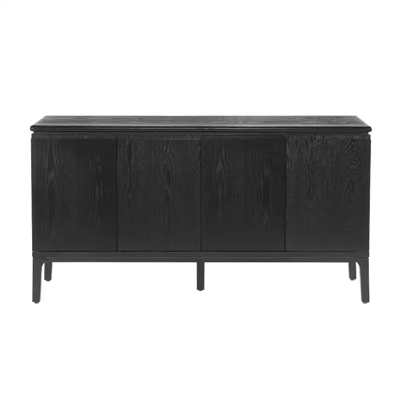 59'' modernes Sideboard mit 4 Türen und Kautschukholzbeinen