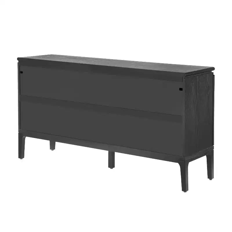 59'' modernes Sideboard mit 4 Türen und Kautschukholzbeinen