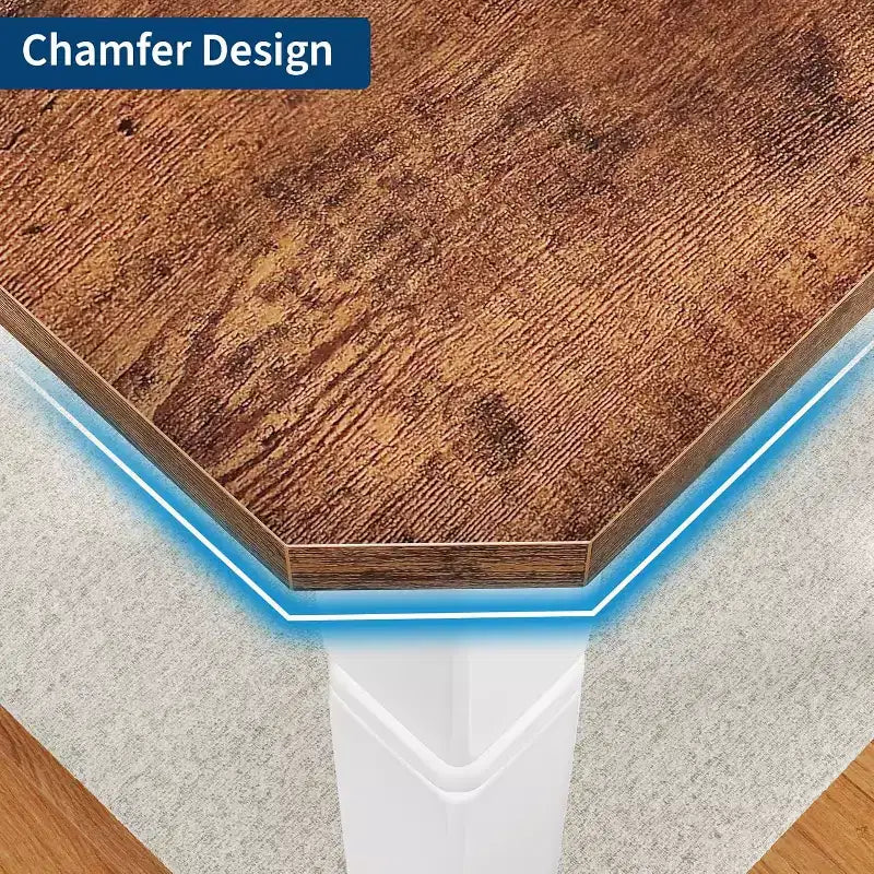 Mesa de comedor industrial larga para 6-8 personas, mesa de cocina rectangular de madera con estructura metálica resistente, estilo moderno de casa de campo, para comedor y cocina