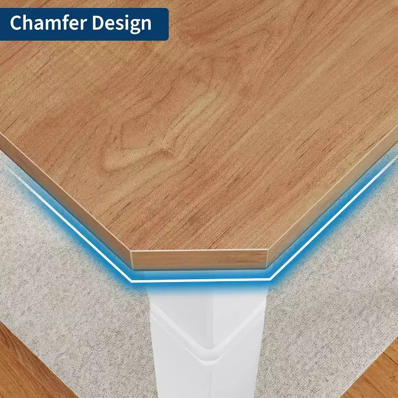 Mesa de comedor industrial larga para 6-8 personas, mesa de cocina rectangular de madera con estructura metálica resistente, estilo moderno de casa de campo, para comedor y cocina