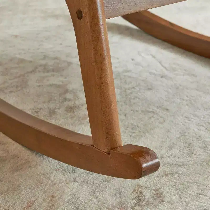 Gepolsterter grauer Schaukelstuhl