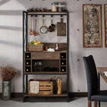 Estante para panadería de roble recuperado: estilo industrial, 3 estantes fijos, estructura metálica, 67" de alto