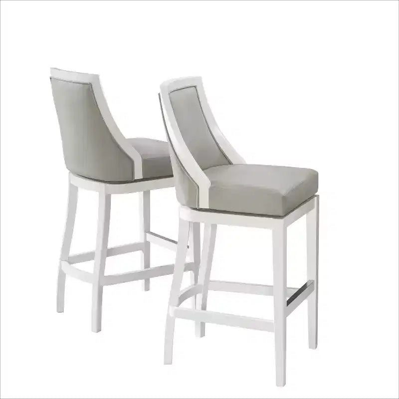Ensemble de 2 tabourets de bar avec dossier