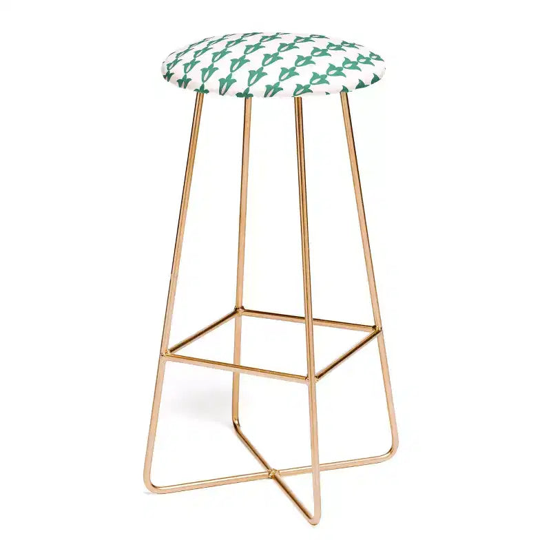 Barhocker mit Retro-Blumenmuster